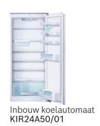 Mooie inbouwkoelkast Bosch, Witgoed en Apparatuur, 200 liter of meer, Ophalen, Zo goed als nieuw, Zonder vriesvak