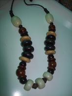 Armband Wit steen Ketting Zwart Wit Bruin Steen en Kralen, Overige materialen, Verzenden, Nieuw, Overige kleuren