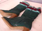 dameslaarzen suede met hoge hak en borg voering, Ophalen, Hoge laarzen, Overige kleuren, Zo goed als nieuw