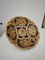 porselein Meissen schaal blauw goud, Antiek en Kunst, Ophalen