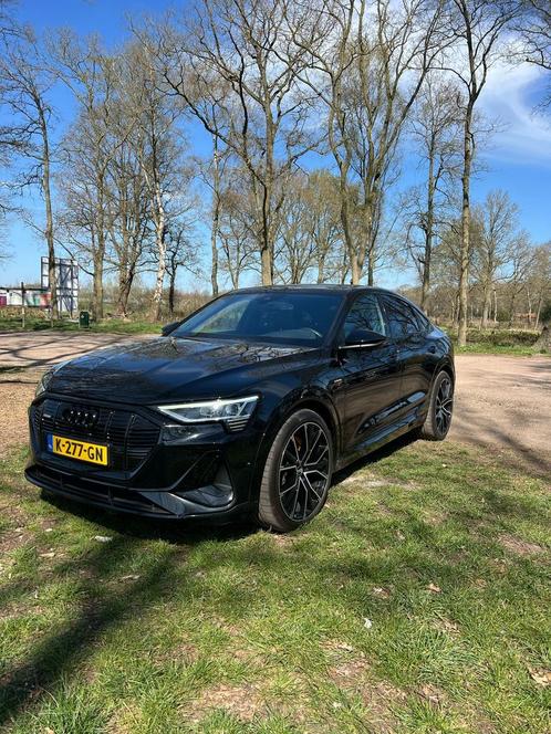 Audi e-tron S Line sportback 55 Quattro 408pk pano dak Zwart, Auto's, Audi, Particulier, e-tron, 4x4, ABS, Achteruitrijcamera