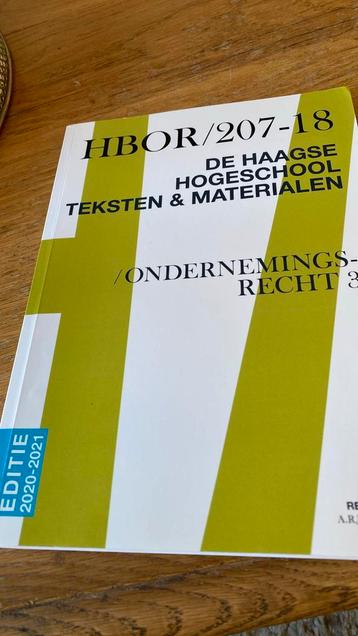 Hbor 207-18.  Hhs ondernemingsrecht 3 teksten en materialen beschikbaar voor biedingen