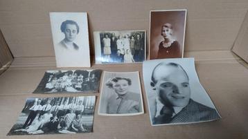 7 oude vooroorlogse fotokaarten en portretfoto's beschikbaar voor biedingen