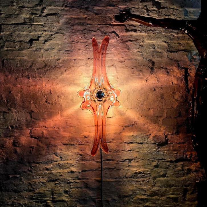 Vintage Murano glazen hanglamp., Huis en Inrichting, Lampen | Wandlampen, Zo goed als nieuw, Ophalen of Verzenden