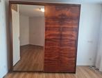 Grote antieke kledingkast met mahonie hout front en spiegel., Huis en Inrichting, Kasten | Kledingkasten, Ophalen, 200 cm of meer