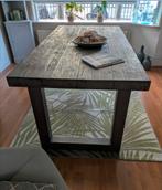 Kloostertafel, kasteeltafel, eettafel hout/staal 2000x1000mm, Ophalen of Verzenden, Zo goed als nieuw