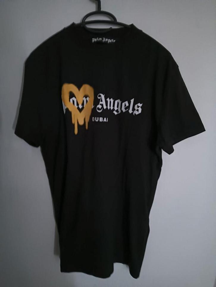 Palm Angels T-shirt mt M, Kleding | Heren, T-shirts, Zo goed als nieuw, Maat 48/50 (M), Zwart, Ophalen of Verzenden