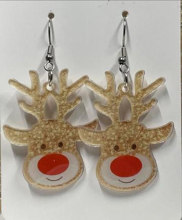 Rendier Oorbellen - Kerst Oorbellen beschikbaar voor biedingen