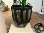 Luxe Glazen Vaas met Rookglas, Huis en Inrichting, Woonaccessoires | Vazen, Zwart, Nieuw, Ophalen of Verzenden, Glas