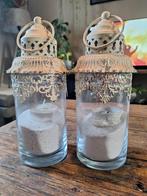 Brocante waxinelichtje glas, Ophalen