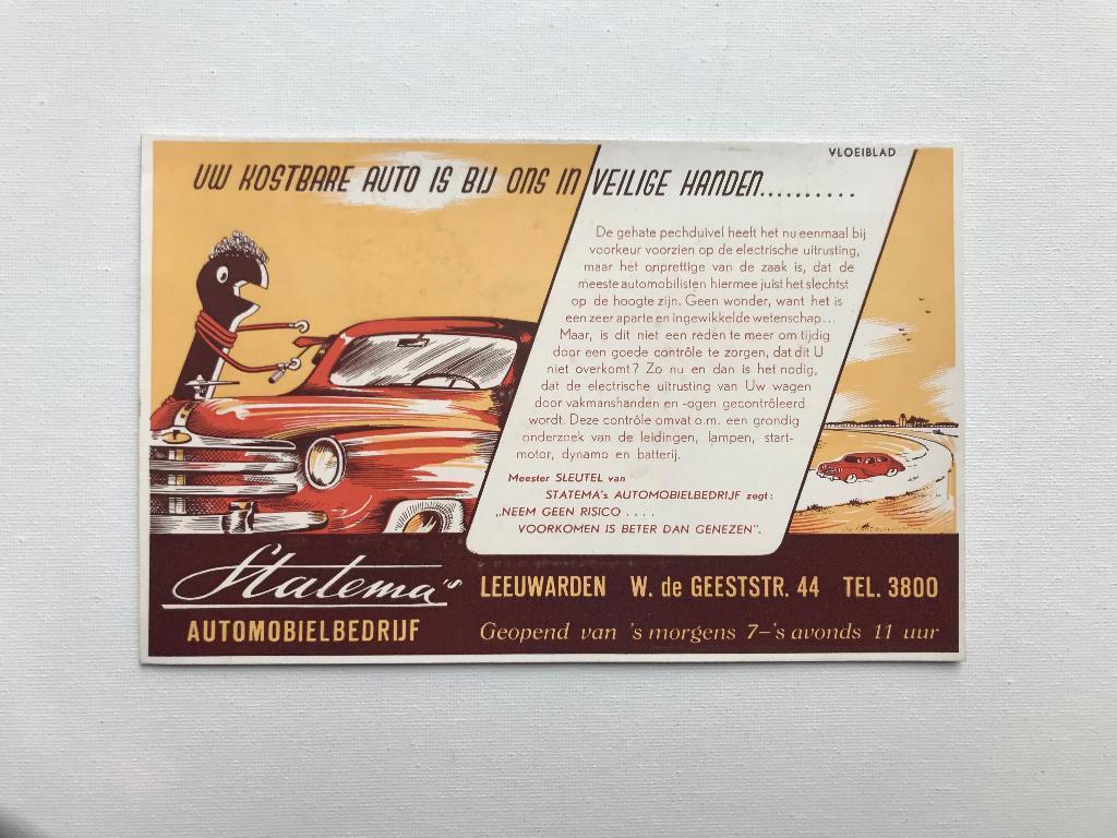 Vloeiblad (ca 1938), Verzamelen, Merken en Reclamevoorwerpen, Ophalen of Verzenden, Gebruikt, Reclamebord