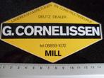 sticker G. Cornelissen mill deutz dealer landbouw werktuigen, Verzenden, Zo goed als nieuw, Bedrijf of Vereniging