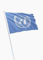 GEZOCHT: Vlag Verenigde Naties 150x90 - UN/VN, Diversen, Vlaggen en Wimpels, Ophalen of Verzenden