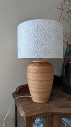 Tafellamp rotan keramiek jaren 80, Huis en Inrichting, Lampen | Tafellampen, Overige materialen, Gebruikt, Vintage, Ophalen of Verzenden