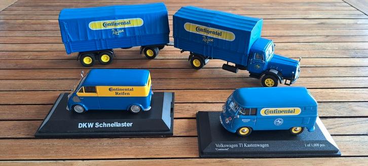 Volkswagen T1 DKW Schnellaster Büssing 8000 "Continental ", Hobby en Vrije tijd, Modelauto's | 1:43, Nieuw, Auto, Schuco, Ophalen of Verzenden
