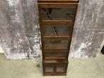 Engelse klassieke mahonie kast, boekenkast, bibliotheekkast., Ophalen, 50 tot 100 cm, 25 tot 50 cm, Glas