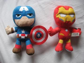 Marvel Knuffel Poppen - Iron Man & Captain America beschikbaar voor biedingen