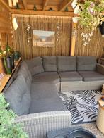 Tierra Outdoor loungeset -hoekbank met kussens,grijs wicker, Ophalen, Gebruikt, Wicker