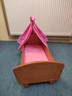Houten Poppenwiegje met Hemeltje, Ophalen, Gebruikt, Toebehoren