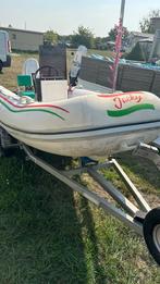 Rubberboot met motor en trailer, Watersport en Boten, Zo goed als nieuw, Benzine, Minder dan 70 pk, Overige materialen