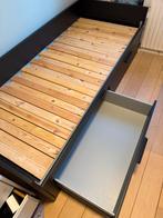 IKEA Hemnes bed 80/160-200, Ophalen, Verstelbaar, Eenpersoons, Zwart
