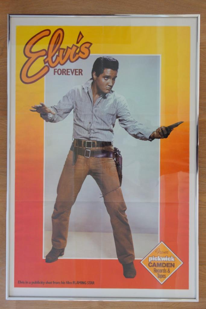 Poster Elvis Presley ingelijst, Verzamelen, Muziek, Artiesten en Beroemdheden, Zo goed als nieuw, Poster, Artwork of Schilderij