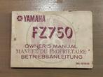 Yamaha FZ750 manual handleiding, Ophalen of Verzenden, Yamaha