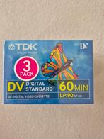 TDK video cassette 3-pack, Alle leeftijden, Ophalen of Verzenden, Nieuw in verpakking, Overige genres