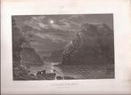 Duitsland St. Goarshausen Lurleyfelsen Staalgravure ca.1850, Antiek en Kunst, Kunst | Etsen en Gravures, Ophalen of Verzenden