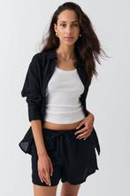 Gina Tricot - zwarte linnen blend short | maat M, Maat 38/40 (M), Kort, Gina Tricot, Zwart