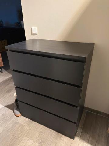 Ikea malm 4 lades zwart 100x80cm - afbeelding 2