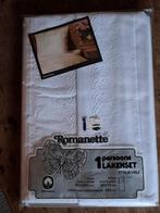 1 persoons laken met kussensloop en broderie nr.2 Brocante, Antiek en Kunst, Ophalen of Verzenden