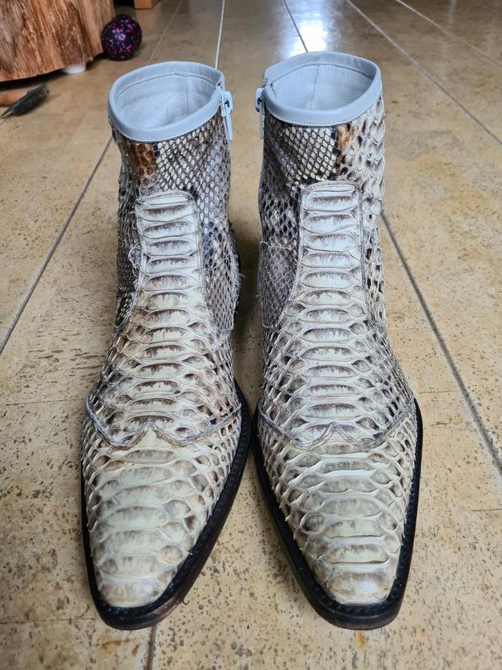 Witte python western boots mt 43 / 44. Cowboy laarzen, Kleding | Heren, Schoenen, Boots, Zwart, Ophalen of Verzenden