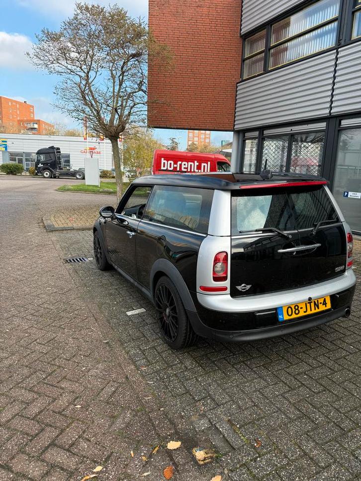 Mini Clubman 1.6 16V Cooper Chili 2009 Zwart KM 217199, Auto's, Mini, Particulier, Clubman, 360° camera, Achteruitrijcamera, Airbags