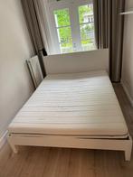 Ikea bed 2 persoons inc matras, Ophalen, Wit, Tweepersoons, Zo goed als nieuw
