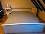 Compleet tweepersoons bed inclusief nachtkastjes., Huis en Inrichting, Ophalen, Gebruikt, Wit, Tweepersoons