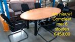 Vergadertafel met 6 stoelen, Ophalen, Zo goed als nieuw, X, X