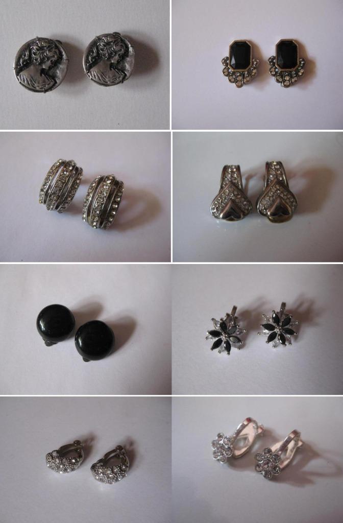 Diverse zilverkleurige oorbellen / vintage oorclips, Sieraden, Tassen en Uiterlijk, Oorbellen, Gebruikt, Overige materialen, Zilver