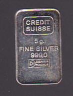 Baartje van 5 gram zilver Credit Suisse, Ophalen of Verzenden, Zilver