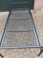 Metalen bed, Ophalen, 90 cm, Eenpersoons, Wit