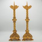 Kandelaren, eind 19e-eeuw, verguld, Ophalen of Verzenden, Koper of Brons