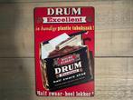 Reclamebord Drum - Excellent 20x30, Ophalen of Verzenden, Zo goed als nieuw, Reclamebord