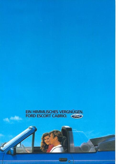 Duitse Ford Escort Cabrio folder 1983 met intro uitnodiging., Boeken, Auto's | Folders en Tijdschriften, Nieuw, Ford, Verzenden