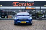 Tesla Model X Performance Ludicrous 7p., Auto's, Tesla, Automaat, Gebruikt, Blauw, 7 stoelen