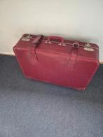 Vintage jaren 50 koffer bordeaux rood, Sieraden, Tassen en Uiterlijk, Koffers, Ophalen, Zo goed als nieuw, Minder dan 50 cm, 55 cm of meer