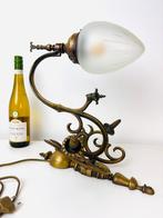 Antieke Grote en zware messing wandlamp art nouveau stijl, Ophalen of Verzenden