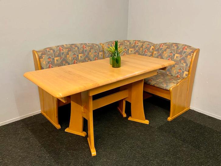 Originele echte Duitse eethoek Oostenrijkse hoekset klepbank, Huis en Inrichting, Barren, Zo goed als nieuw, Ophalen of Verzenden