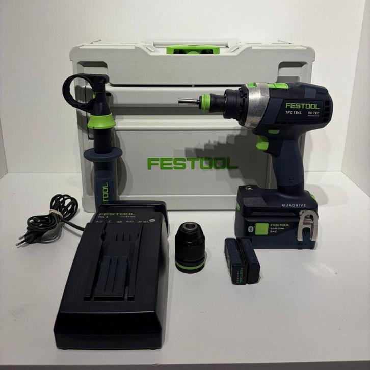 Festool TPC 18/4 I-Basic Klopboor-/Schroefmachine Compleet, Doe-het-zelf en Verbouw, Gereedschap | Boormachines, Boor- en Schroefmachine