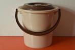 Retro vintage kunststof jaren 70 Curver emmer met deksel, Ophalen of Verzenden