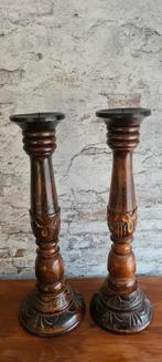 houten kaarsenstandaards, Ophalen of Verzenden, Zo goed als nieuw, Hout, 25 tot 50 cm